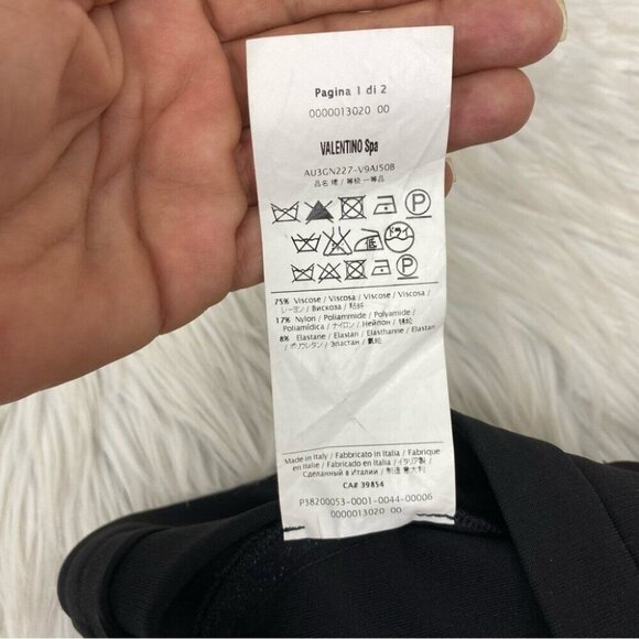 Valentino Women’s Black Quiet Luxury Boss Pencil Career Skirt‎ W26 - Picture 7 of 12